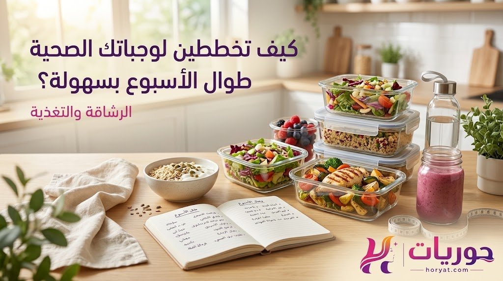 كيف تخططين لوجباتك الصحية طوال الأسبوع بسهولة؟